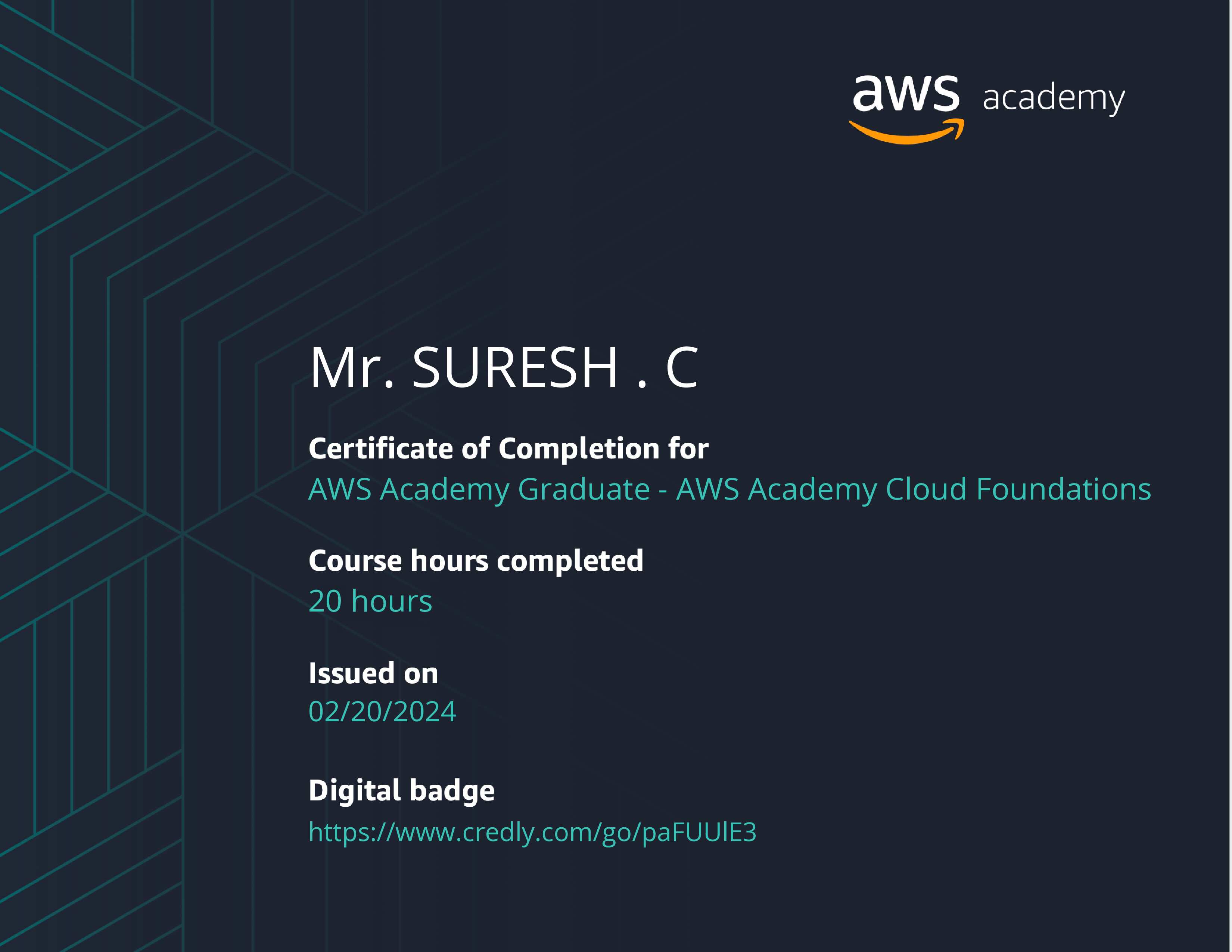 AWS CERTIFICATE